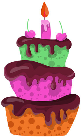 Ilustración De Pastel De Cumpleaños De Cereza Transparent - 3d Birthday Card Tv Set Png (512x512)