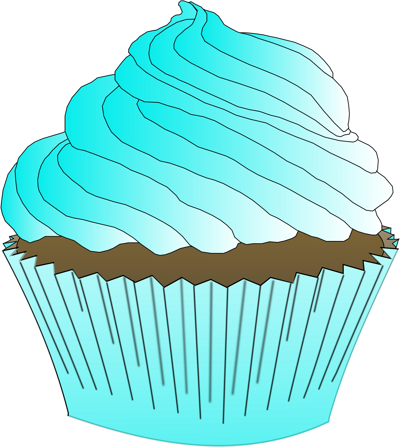Clipart Chocolate Teal Cupcake - Cup Cake Icons Free (2204x2400)