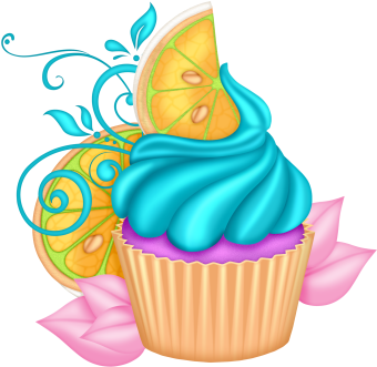 Sd Sweet Cupcake Citrus Cupcake2 - Little Cupcakes Png Clipart (350x354)