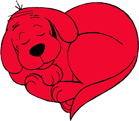 Clifford The Big Red Dog Clip Art Images - Clifford The Big Red Dog Heart (541x476)