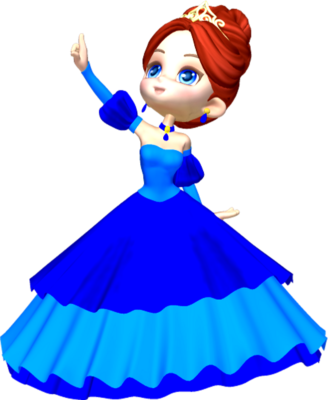 Princess In Blue Gown Png By Clipartcotttage - Blue Dress Doll Clipart (657x800)