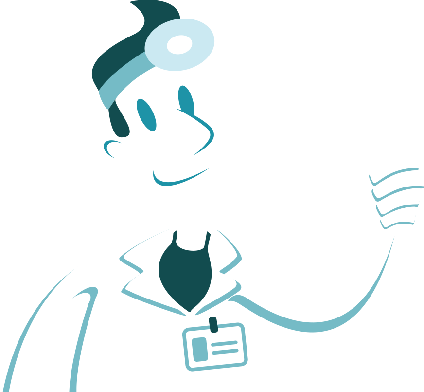 Illustration Of A Smiling Doctor Giving Thumbs Up - Thumb Signal (872x805)
