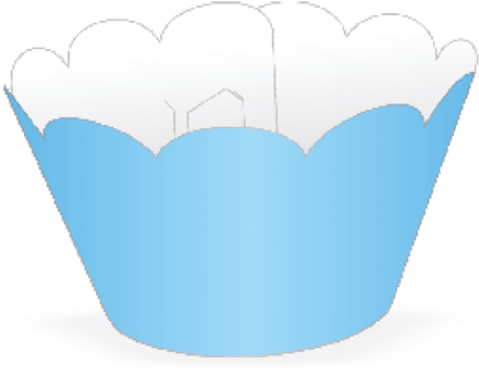 Cupcake Azul Claro Cód - Illustration (640x471)
