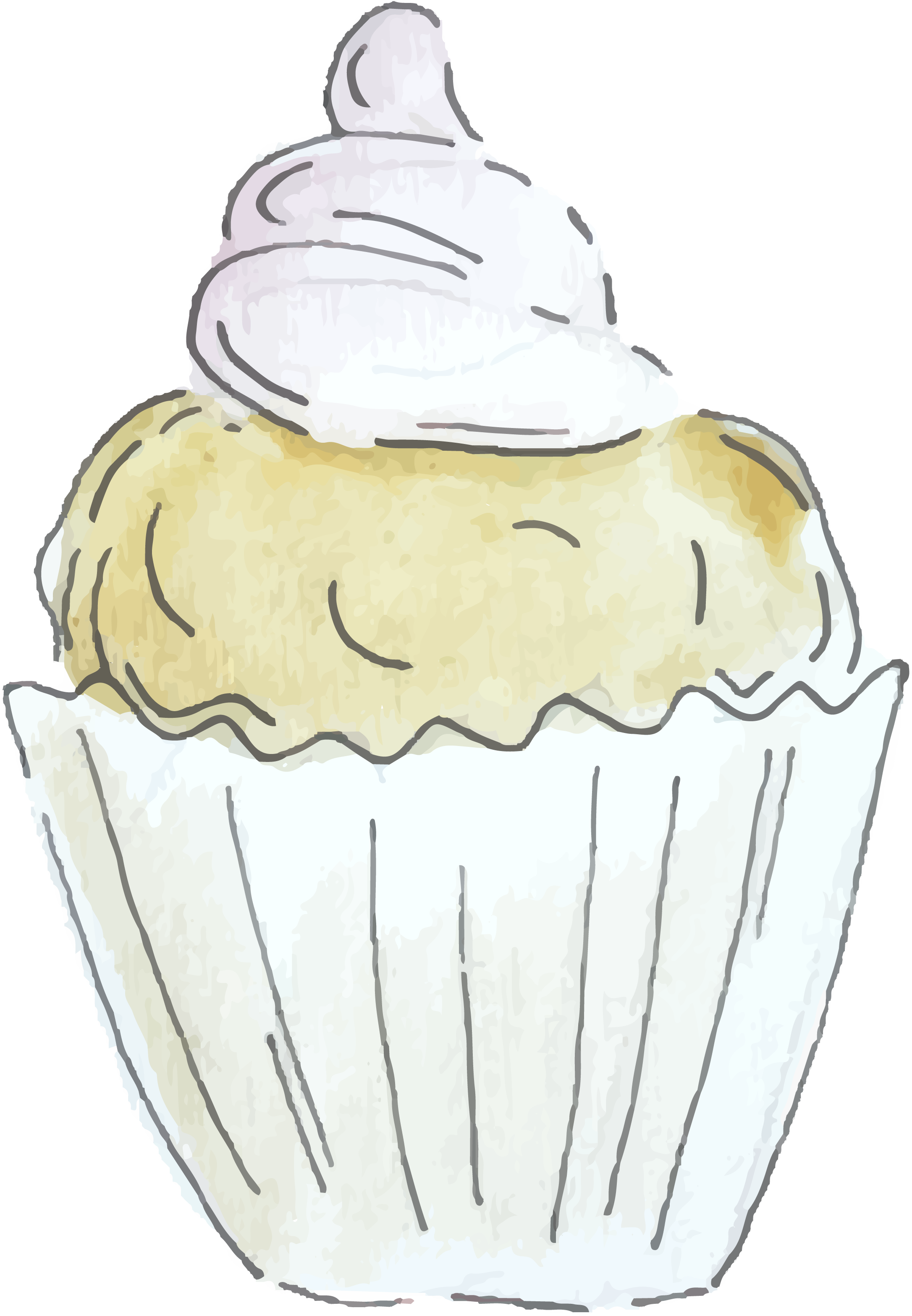 Cupcake Muffin Cream Cartoon - Cupcake Muffin Cream Cartoon (3333x3333)
