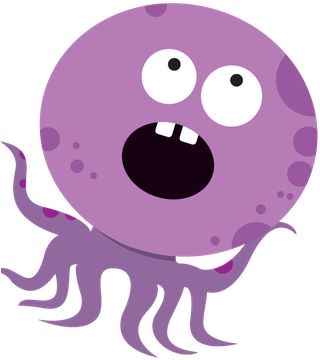 Sea Life - Octopus - Clipart - Flora Y Fauna Marina Animada (389x399)