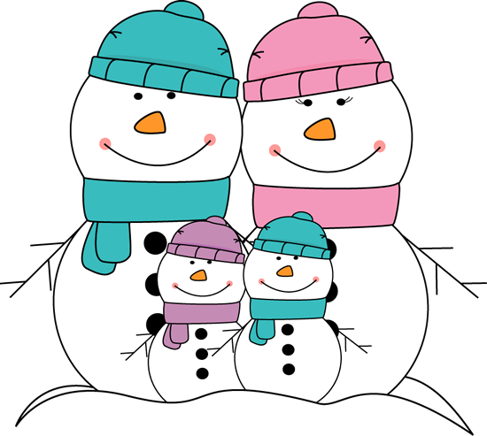 Snowman Family - Snowman Family Clip Art (550x493)