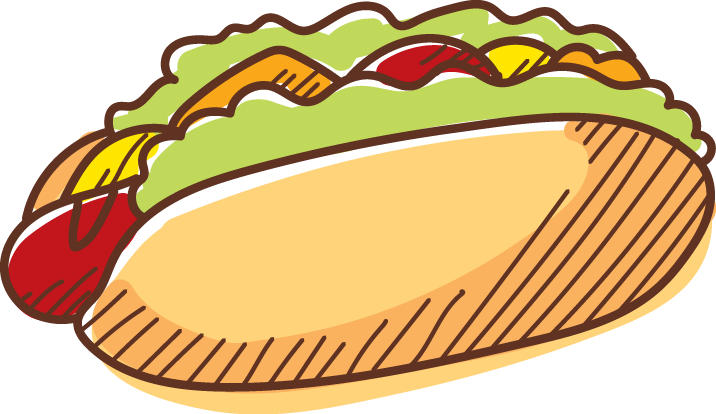 Hamburger Hot Dog Fast Food - Junk Food Vector Png (716x414)