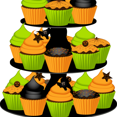 Halloween Cupcake Clip Art - Cupcake (400x400)