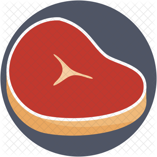 Steak Icon - Circle (512x512)