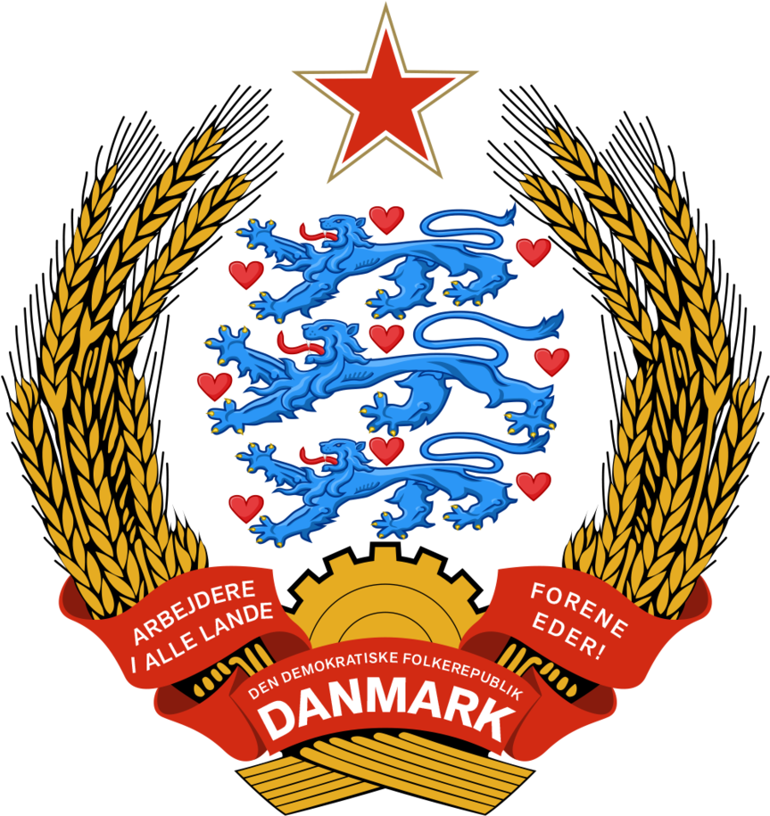 Coat Of Arms Of Communist Denmark By Regicollis - Coat Of Arms Denmark (868x921)