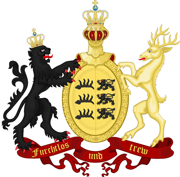 Coat Of Arms Of The Kingdom Of Württemberg, - Coat Of Arms Of The Kingdom Of Württemberg, (609x599)