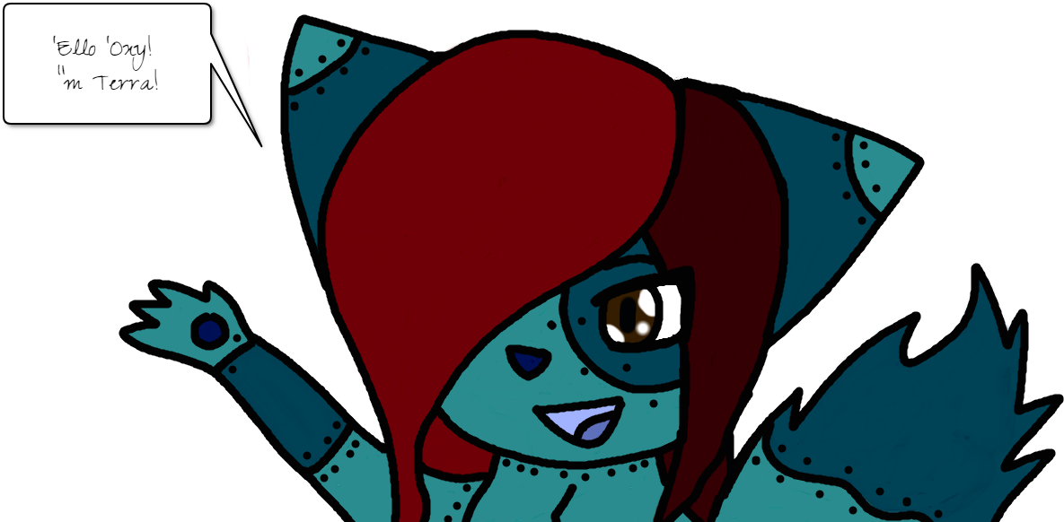 Terra The Wolf {fnaf} By Only Teardrops Wolf - Cartoon (1240x604)