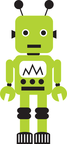 Robô - Minus - Green Robot Clipart (286x613)
