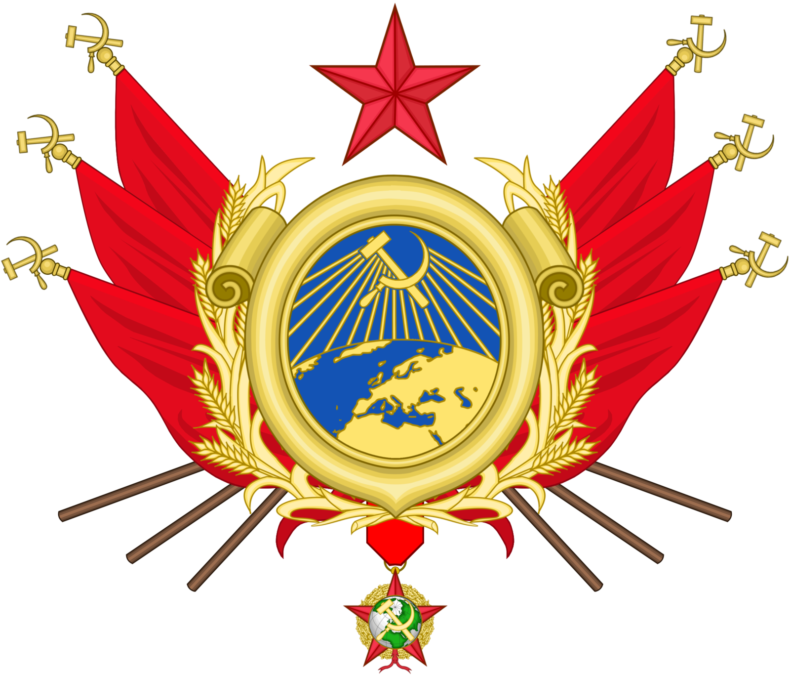 Coa Communist International By Tiltschmaster - Communist Coat Of Arms (1600x1366)