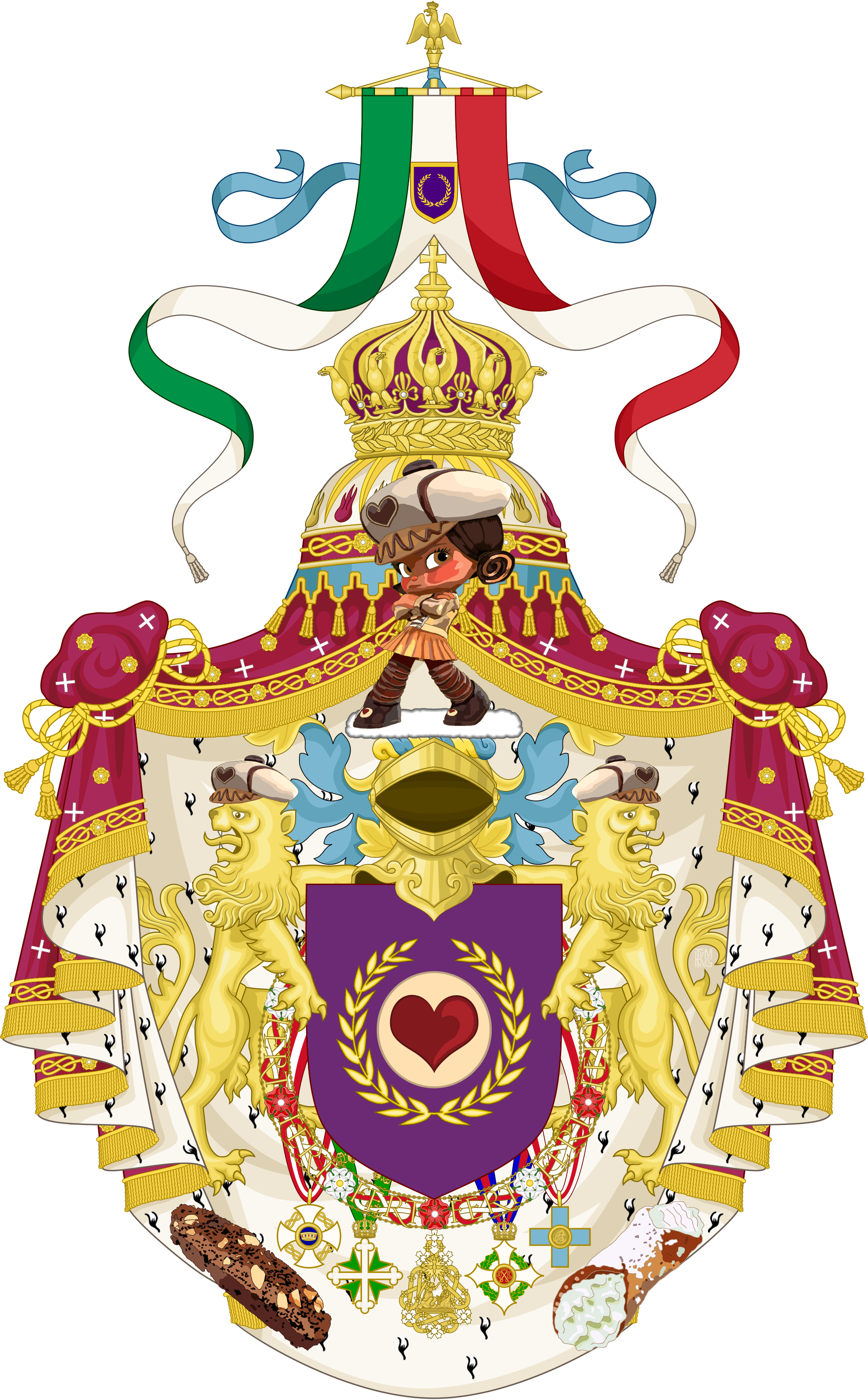 Middle Coat Of Arms Of The Empire Of Italy - Middle Coat Of Arms Of The Empire Of Italy (2000x3227)
