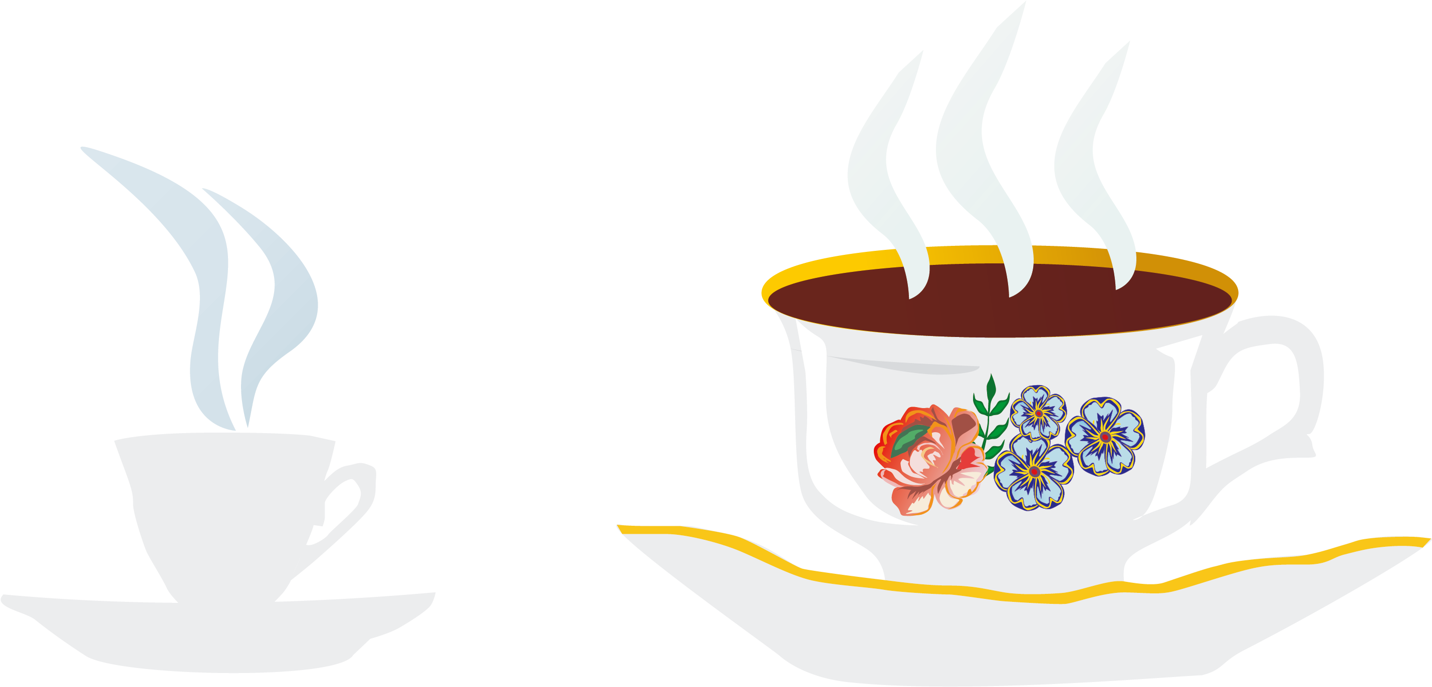 Vector Colored Ceramic Coffee - Vector Colored Ceramic Coffee (3195x1797)