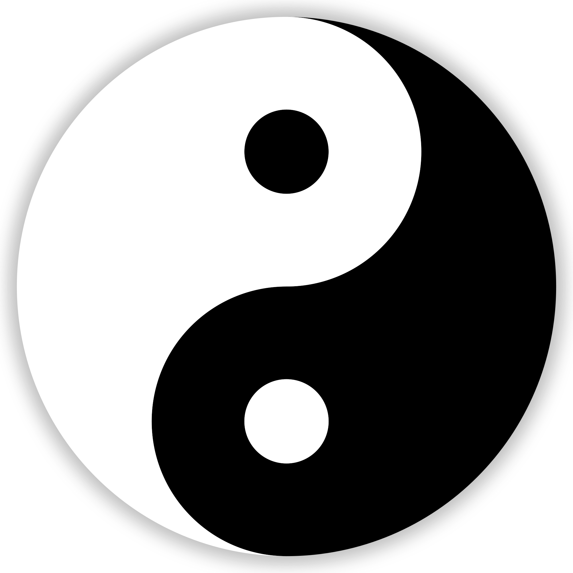 Most People Are Somewhat Familiar With Yin And Yang - Chinese Black And White Symbol (2000x2000)