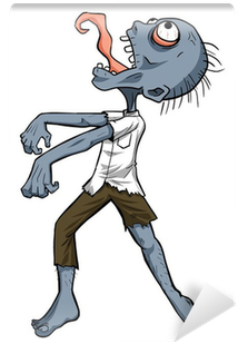 Cartoon Illustration Of A Zombie Wall Mural • Pixers® - Illustration (400x400)