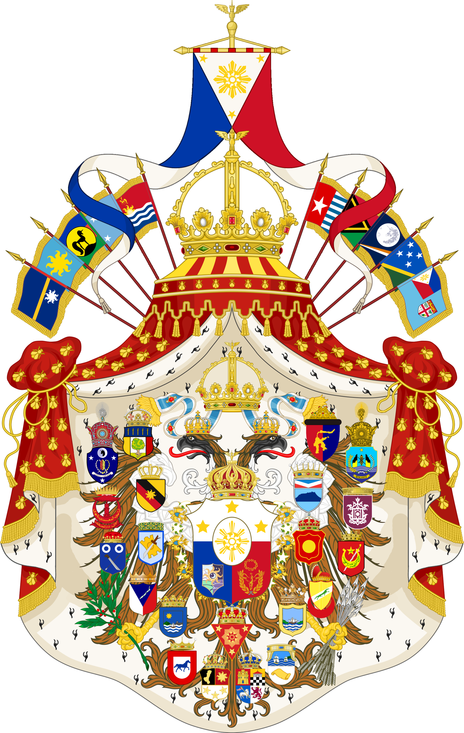 Fillypine Empire Greater Coat Of Arms By Crisostomo-ibarra - Coat Of Arms Of France (1600x2526)