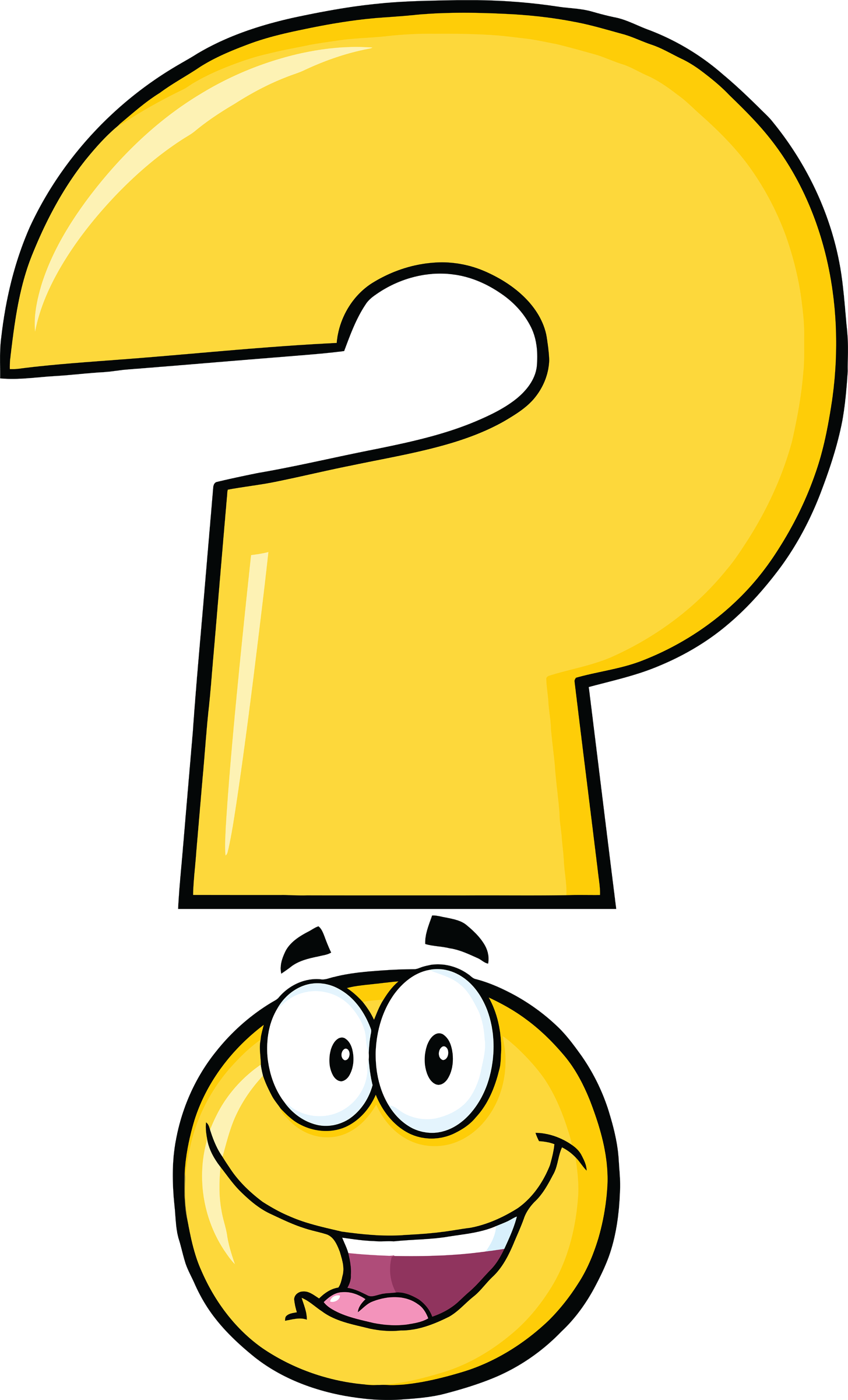 6254 Happy Yellow Question Mark Cartoon Character - Question Mark Cartoon (1455x2400)