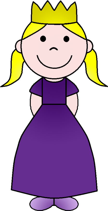 Graphics By Ruth - Black And White Clip Art Princess (504x915)