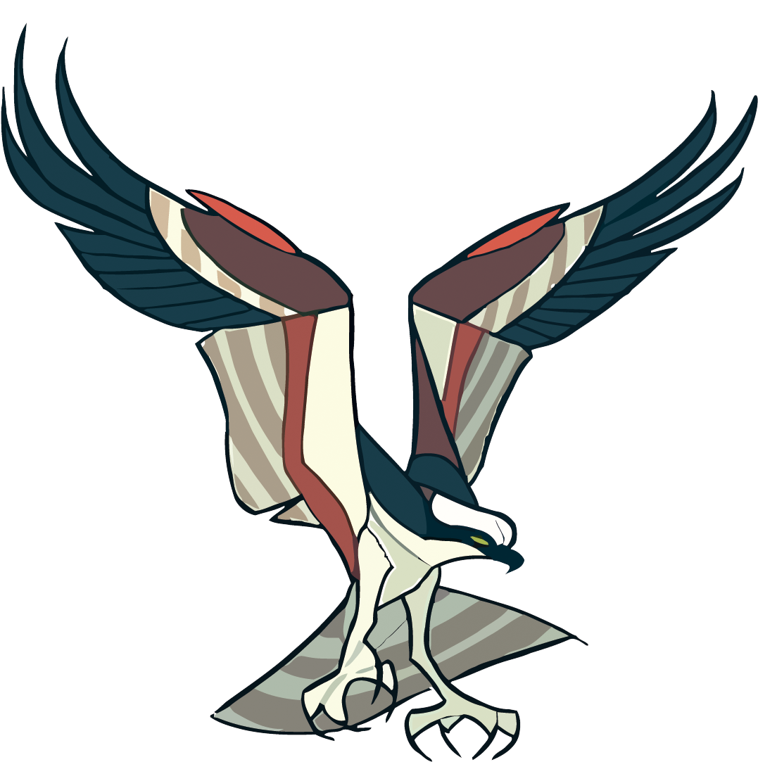 Drawing - Vector Eagle - Osprey Art Print - Mini By Jemma Salume (1500x1302)