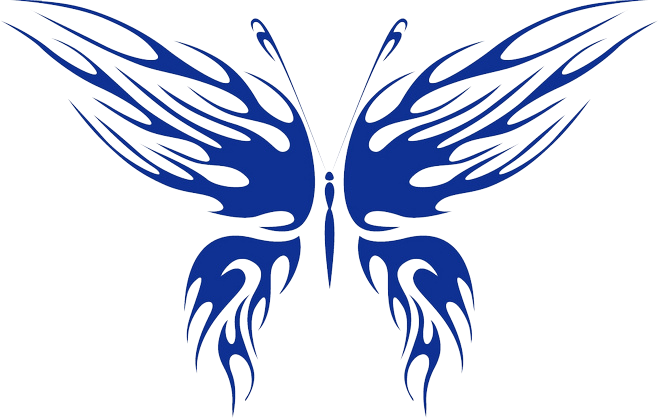 Butterfly Sticker Coreldraw Drawing - Autocad Dxf (658x418)