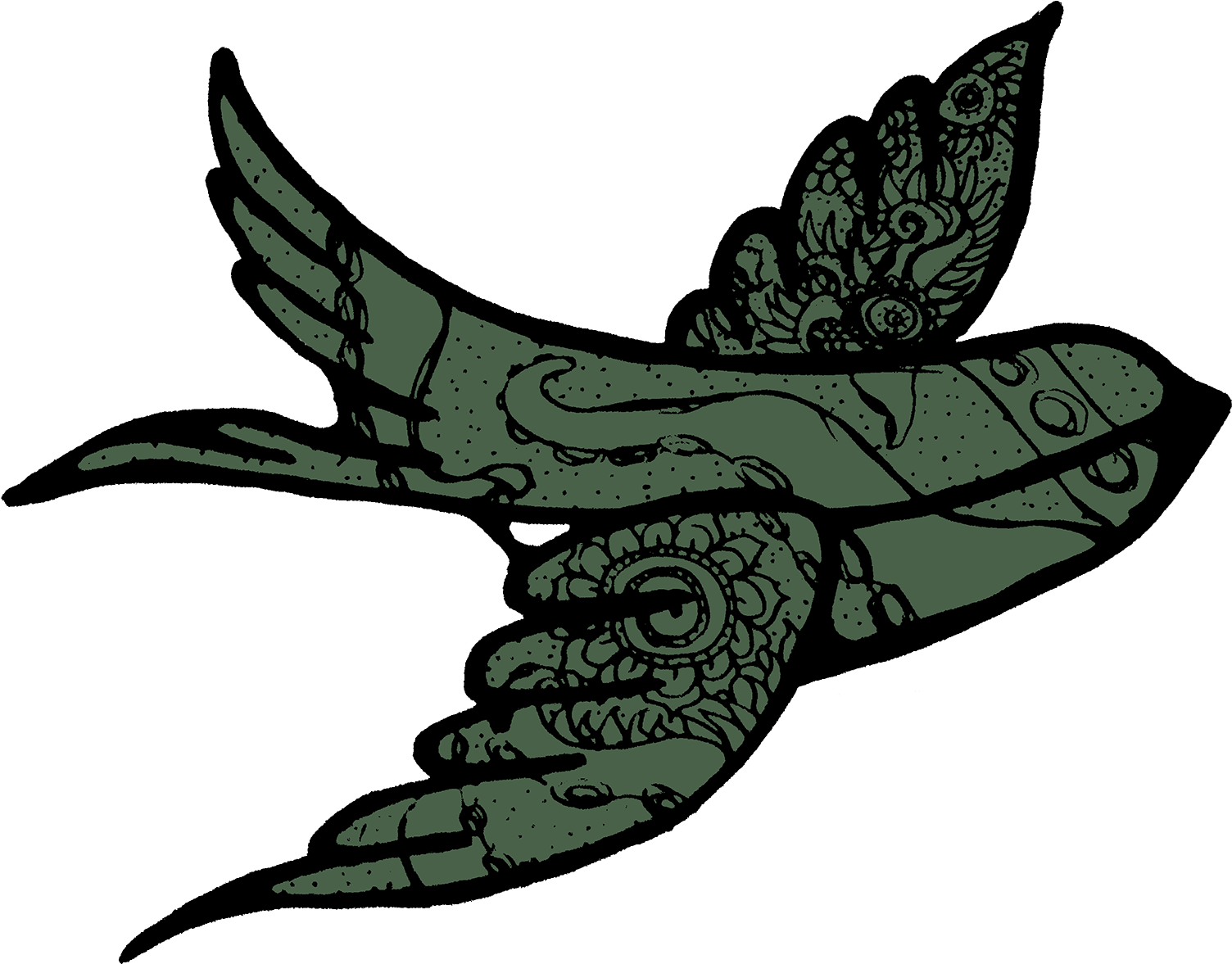 Green Sparrow Drawing By Jan Dennison @jannypie - Overlay (1632x1224)