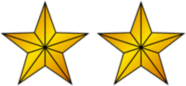 500px-2 Gold Stars Svg Thumb - 2 Gold Stars (650x325)