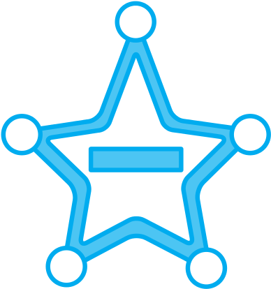 Police Badge Star Shape - Islamic Crescent Moon And Star (550x550)