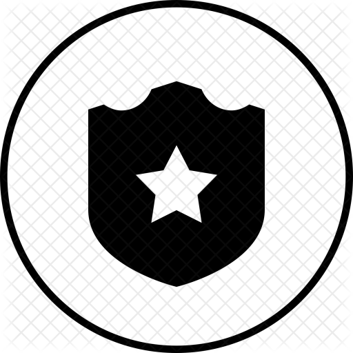 Shield, Batch, Star, Safe, Badge, Sheriff, Police Icon - Badge (512x512)