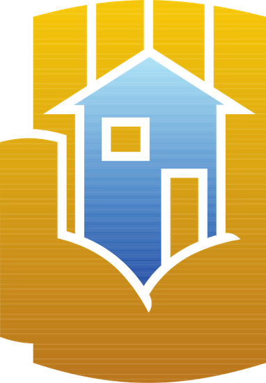 House Icon Cupped In A Hand - Hand (382x550)