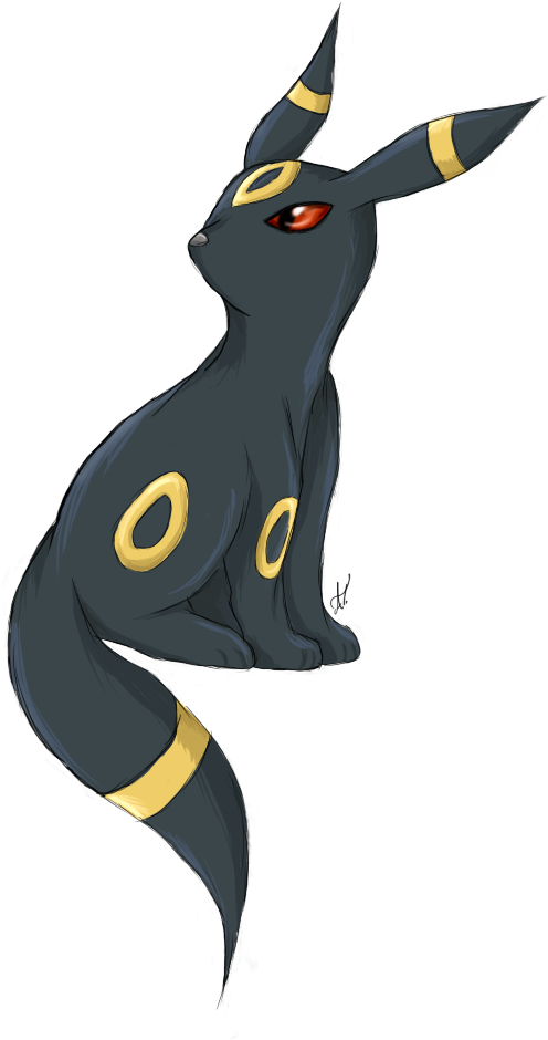 Umbreon By Alow On Deviantart - Umbreon Sitting (548x971)