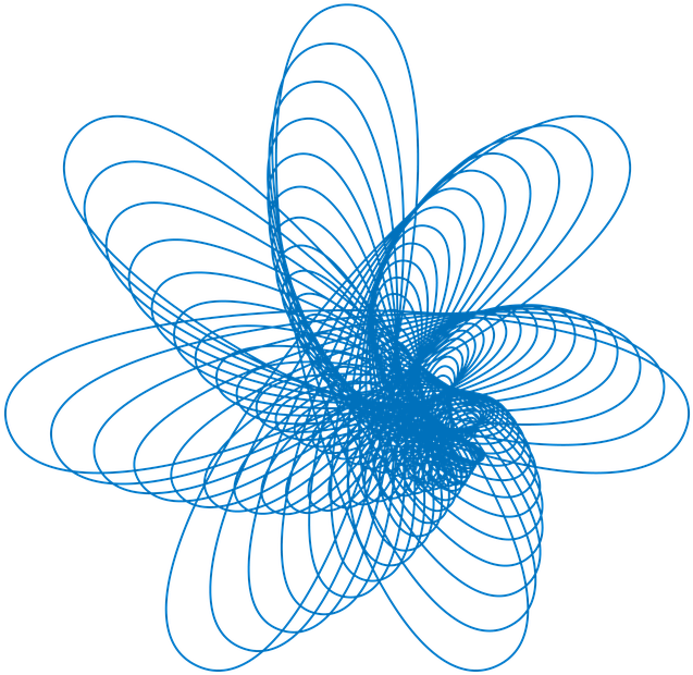 Spirograph, Pattern, Drawing, Design, Loop, Ornament - Spirograph Blue (720x720)