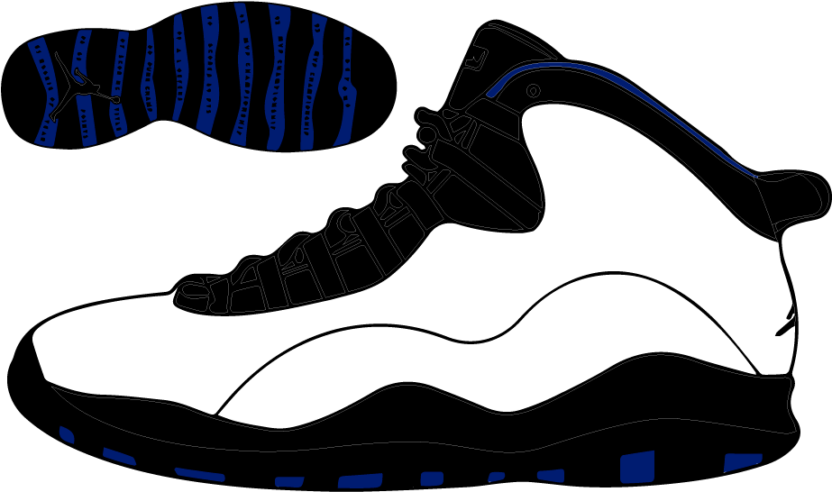 Jordan-10soriginal - Jordan Shoe Vector (958x587)