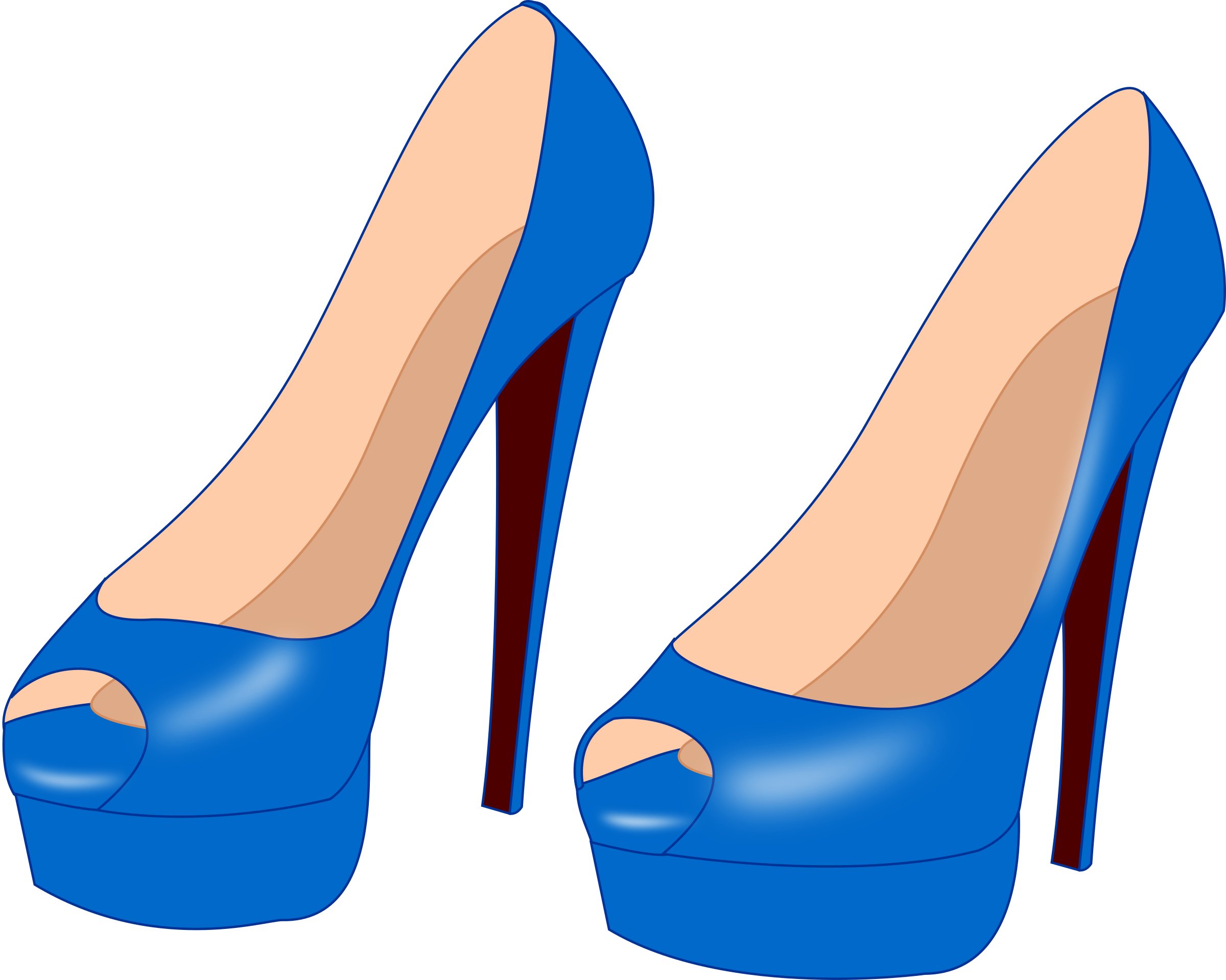 High Heels 04 By @solvera, Just A Pair Of High Heels - Blue High Heels Cartoon (2400x1919)