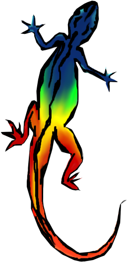 Gecko Clipart Colorful - True Frog (412x550)