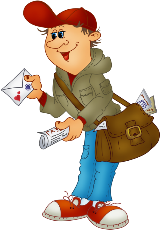 1 - Cartoon Send Letter Png (569x800)