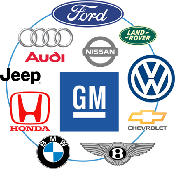 Group Of Car Manufacturers Logos Car Manufacturers In Usa (600x577