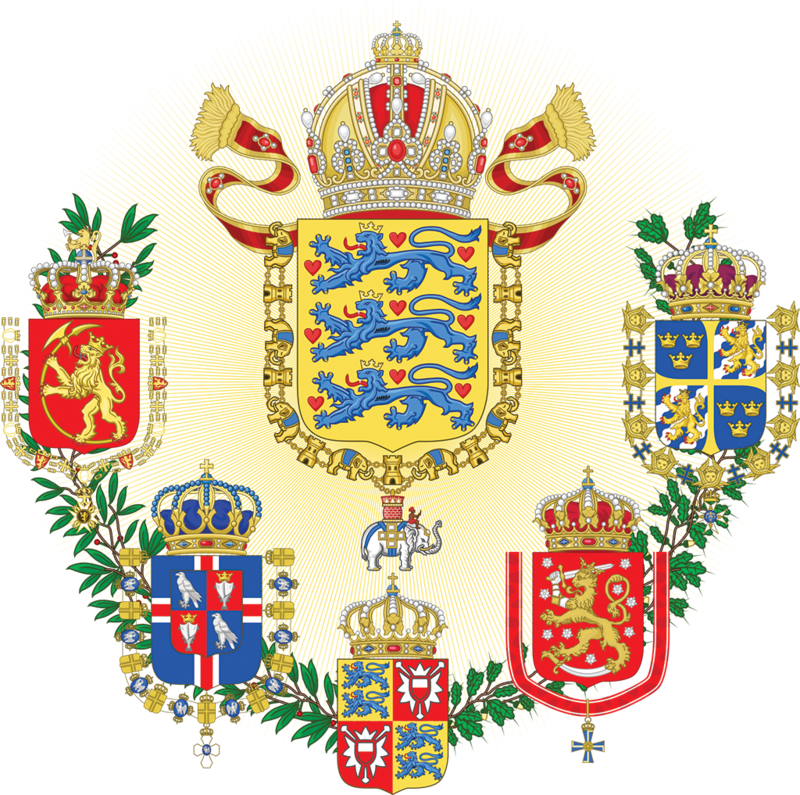 Middle Coat Of Arms Of The Scandinavian Empire By Regicollis - Scandinavian Coat Of Arms (800x795)