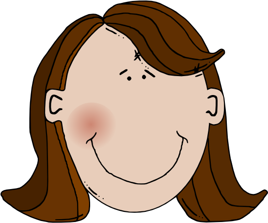 Brown Hair Clip Art At Clkercom Vector Online Royalty - Brown Hair Brown Eyes Clipart (552x596)