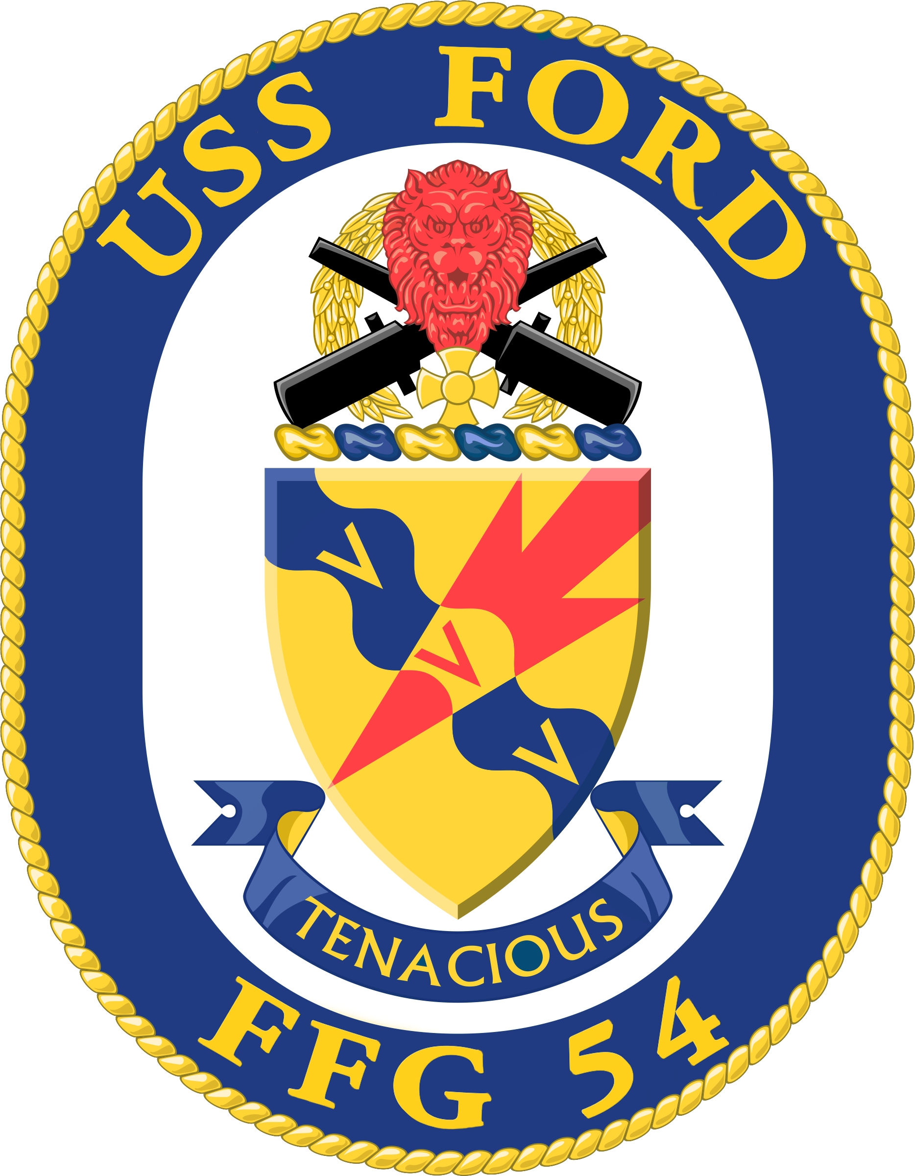 Uss Ford Ffg-54 Crest - Uss Ford Ffg 54 (1868x2401)