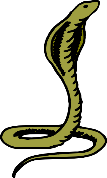 Green Cobra Clip Art At Clker - Ular Kobra Kartun (360x596)