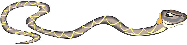 Sneaking Snake, Happy, Art, Reptile, Slithering, Sneaking - Gambar Ular Animasi Png (640x320)