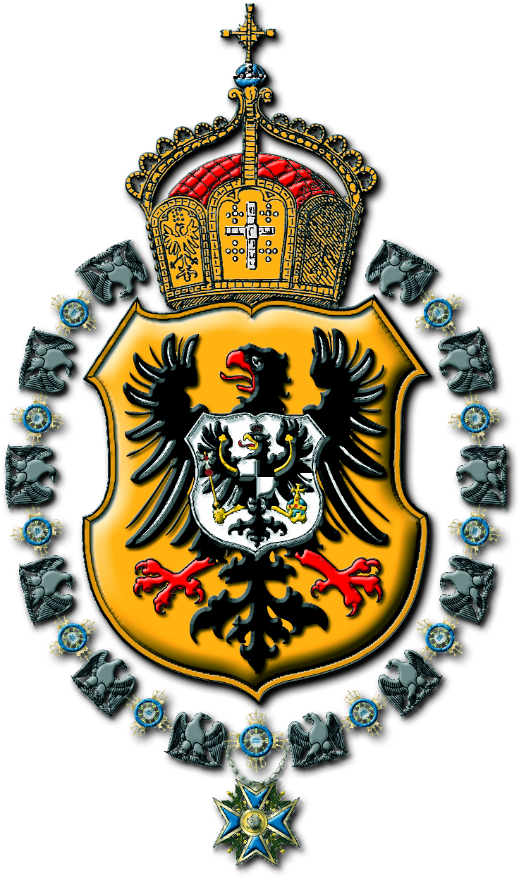 Lesser Imperial Coat Of Arms Of The German Empire © - Emblem (853x1323)