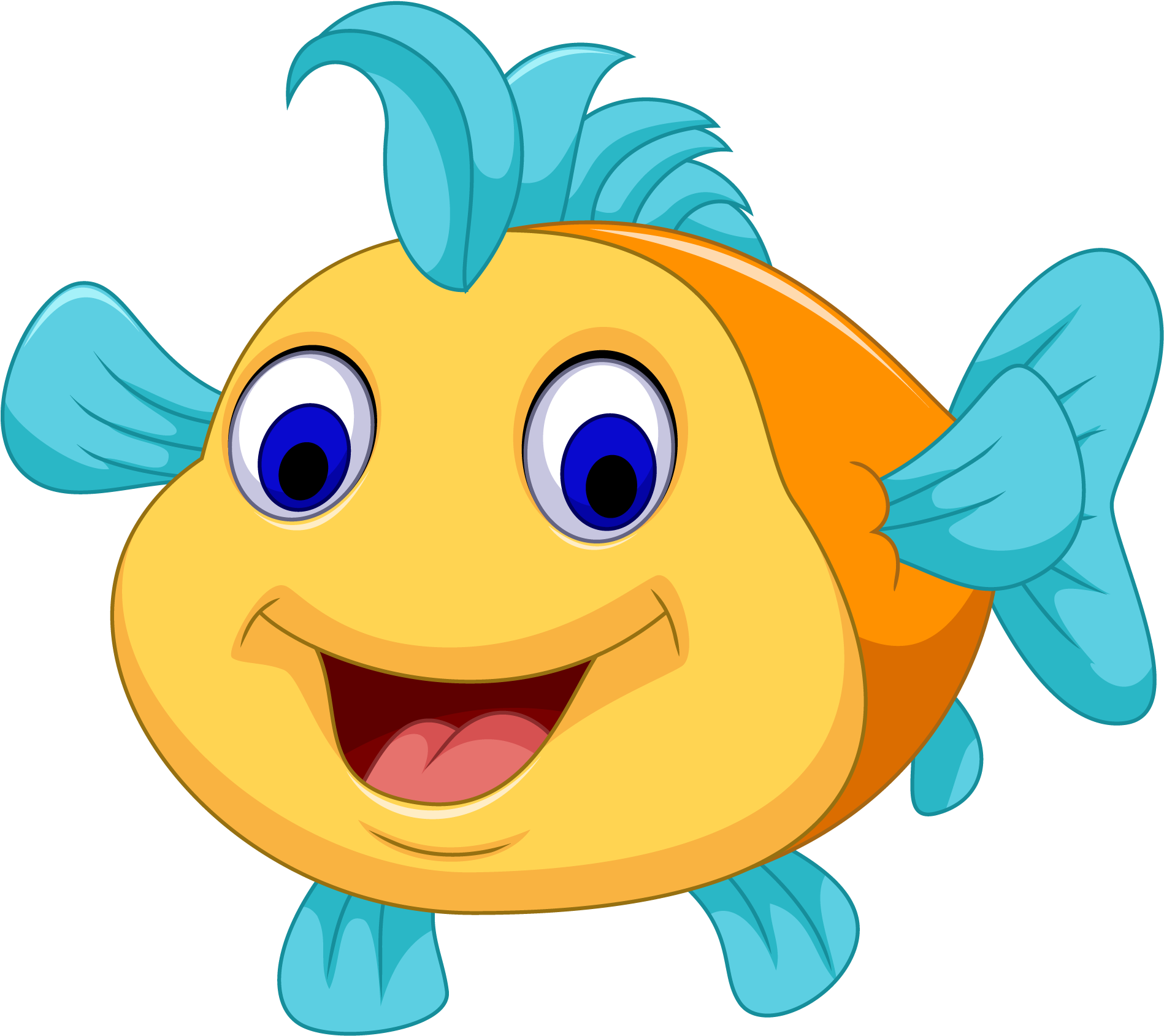 Cartoon Fish Royalty-free Illustration - Funny Fishes Cartoon (2083x2083)