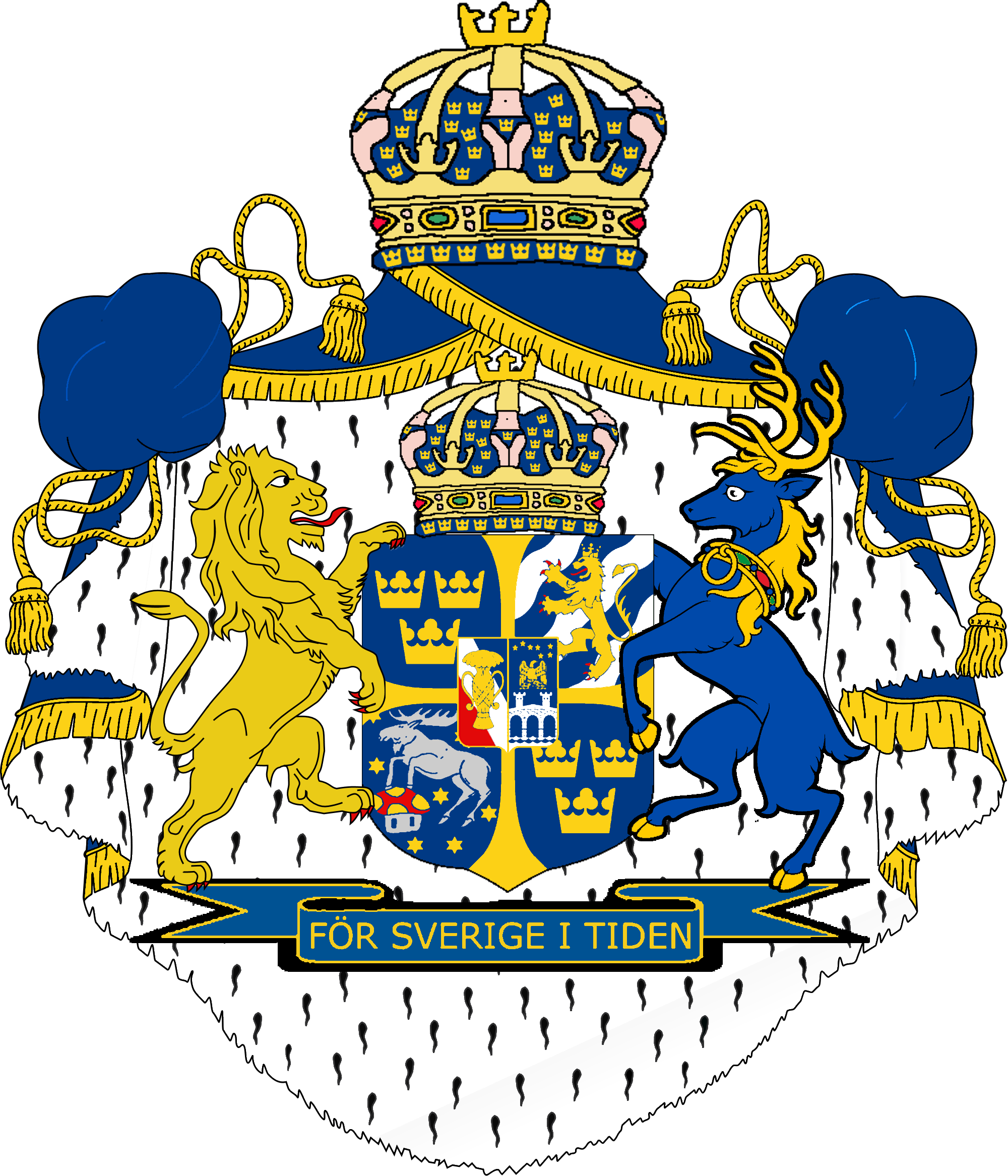 Coat Of Arms Of The Empire Of Sweden By Eric4e - Coat Of Arms Sweden (2000x2333)