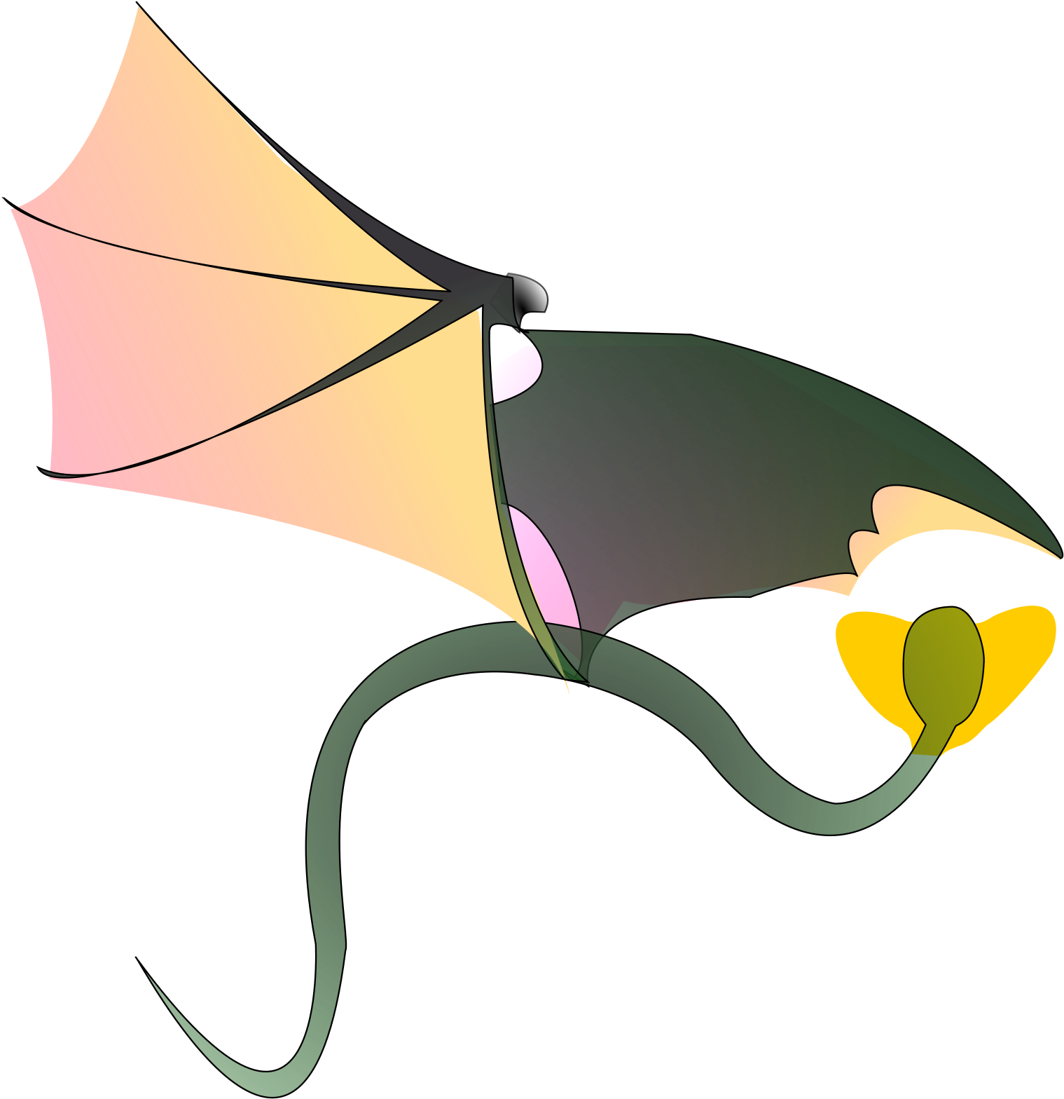 Free - Snake With Wings Png (1697x2400)