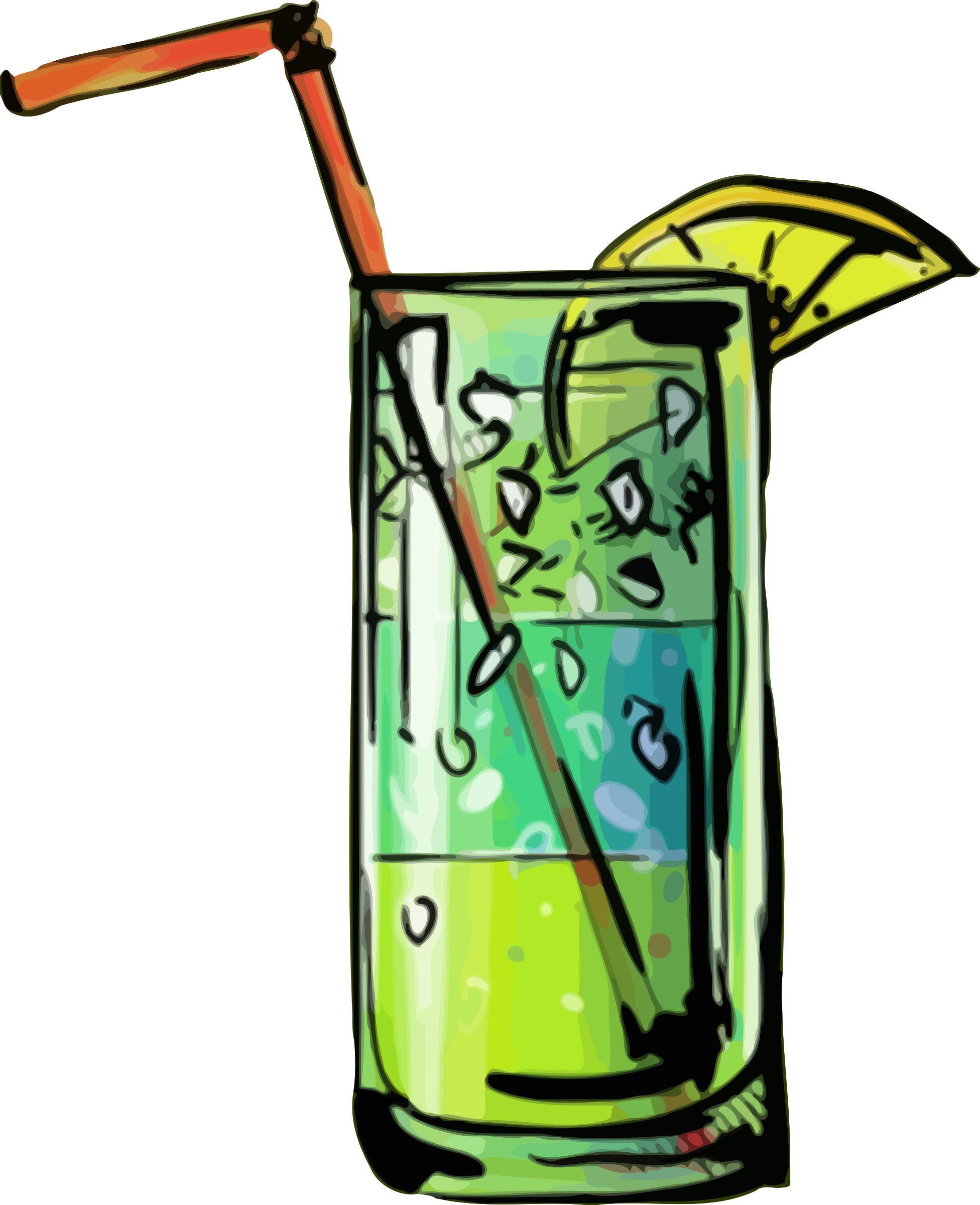 Lagoon Cocktail - Cocktail Png Art (1952x2400)