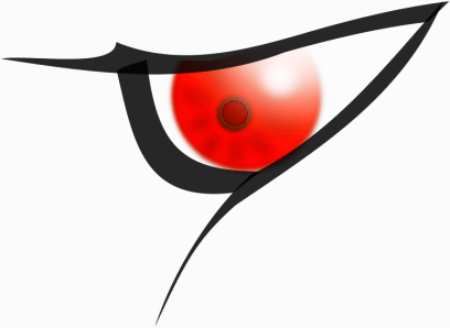 Red Eyes Clipart Transparent - Evil Eyes Cartoon Transparent (657x480)